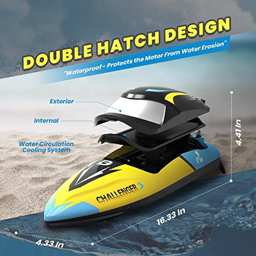 DEERC Brushless RC Boat - 30+ mph