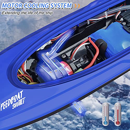 GizmoVine RC Boats with Lights & High Speed