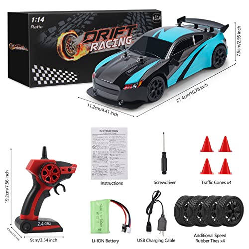 Rhybor GT RC Drift Car - 4WD Racing Vehicle