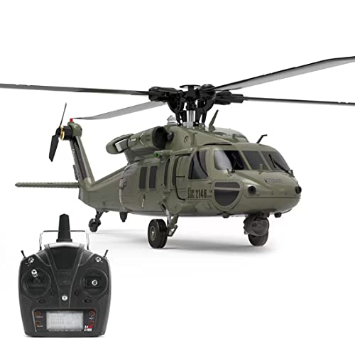 MAYS RC Helicopter for Adults, F09 1/47 2.4G 6CH Brushless Direct Drive Remote Control Military Helicopter for American UH60-Black Hawk Helicopter (RTF Edition)