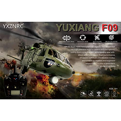 Brushless RC Helicopter F09 - American UH60 Black Hawk