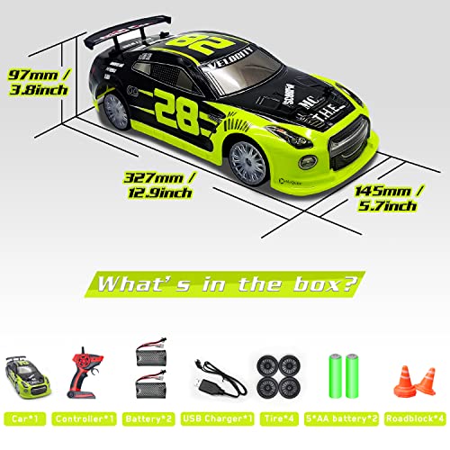2.4Ghz 1:14 Scale RC Drift Car with LED Lights