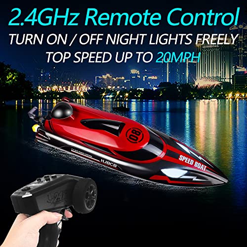Red High Speed RC Boat for Pools and Lakes