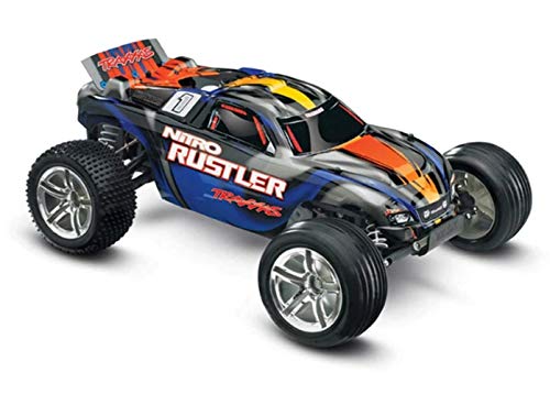 Blue Traxxas Nitro Rustler: 2WD Stadium Truck