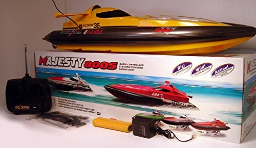Yellow RC racing speed boat - 32" Majesty 800S