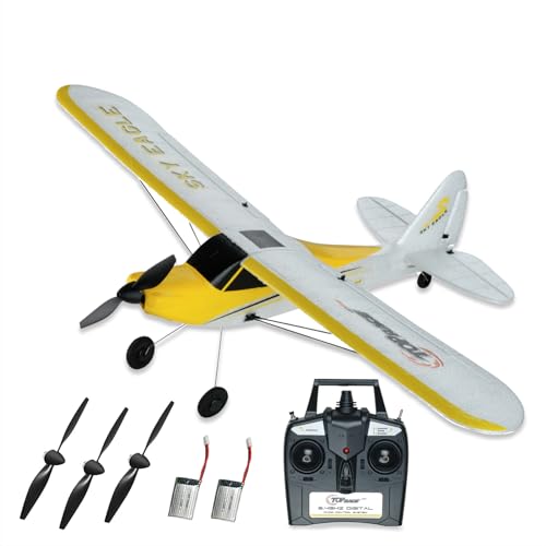 Top Race RC Plane 4 Channel Remote Control Airplane Ready to Fly RC Planes for Adults, Stunt Flying Upside Down, Easy & Ready to Fly, Great Gift Toy for Adults or Advanced Kids TR-C385