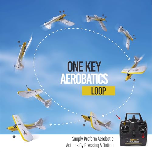 Top Race RC Plane 4 Channel Remote Control Airplane Ready to Fly RC Planes for Adults, Stunt Flying Upside Down, Easy & Ready to Fly, Great Gift Toy for Adults or Advanced Kids TR-C385