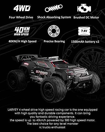 High-speed 4WD RC Car with LED Lights