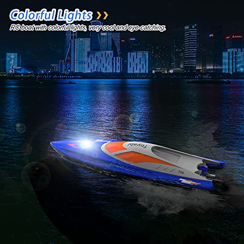 GizmoVine RC Boats with Lights & High Speed