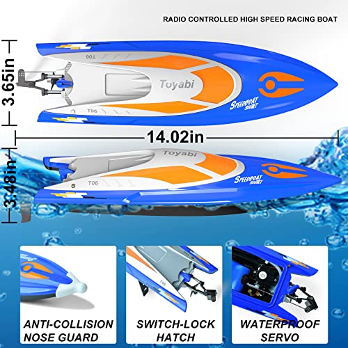 GizmoVine RC Boats with Lights & High Speed