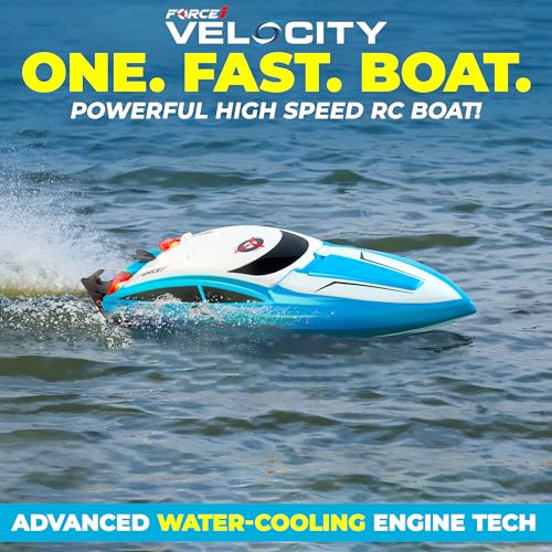 Blue RC Boat for Pools & Lakes - Fast!