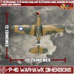LEAMBE RC Plane 4 Channel Remote Control Airplane - Ready to Fly P-40 Warhawk RC Airplane for Beginners Adult with Xpilot Stabilization System & One Key Aerobatic