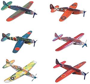 8-Inch Multicolor Flying Glider Planes - Set of 12
