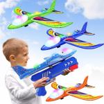 Foam Airplane Launcher Toys - 3 Pack