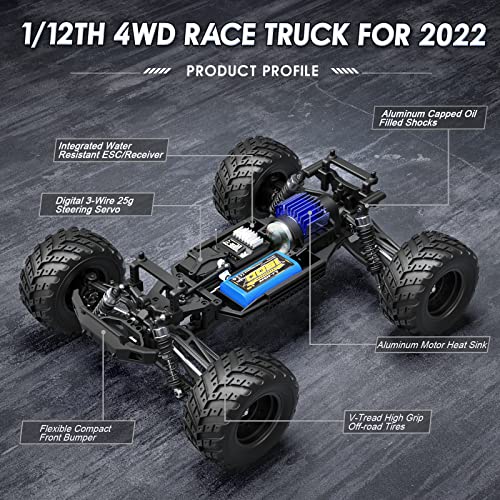 1:12 Scale RC Monster Truck (38km/h)