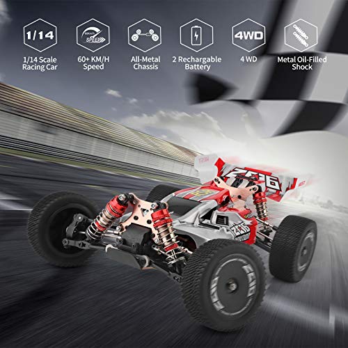 WLtoys 144001 RC Car - 60+ KMH - Red