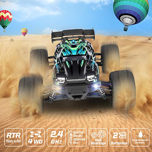 HAIBOXING RC Cars Hailstorm, 36+KM/H High Speed 4WD 1:18 Scale Electric Waterproof Truggy Remote Control Off Road Monster Truck with Two Rechargeable Batteries, RTR ALL Terrain Toys for Kids and Adult
