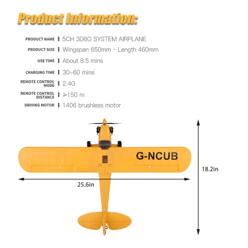 WLtoys A160 RC Planes, CKYSCHN 5 Channel Brushless Remote Control Airplane, 2.4GHz RC Plane, Flying RC Aircraft with 3D/6G Mode, RC Airplanes Gift for Adults