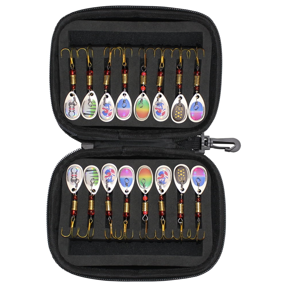 16pcs Lixada Fishing Spoon Lures Set for Trout Bass