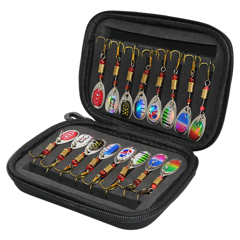 16pcs Lixada Fishing Spoon Lures Set for Trout Bass
