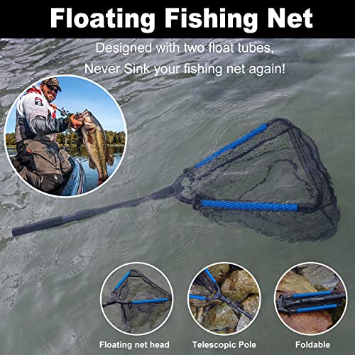 PLUSINNO Portable Telescopic Fish Net for Fishing