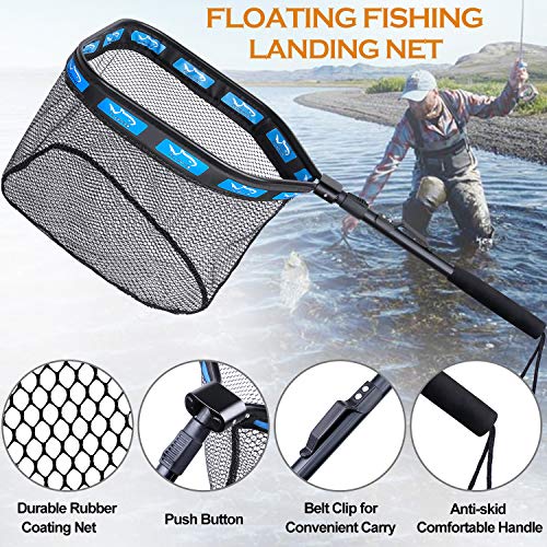 PLUSINNO Compact Floating Fishing Net for Easy Catch & Release