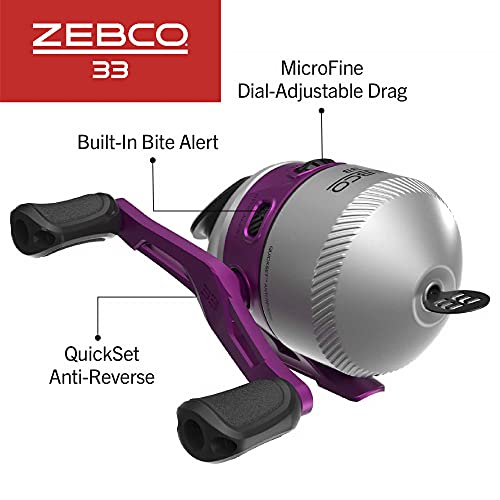 Zebco 33 Spincast Reel & Fishing Rod Combo, 5'6