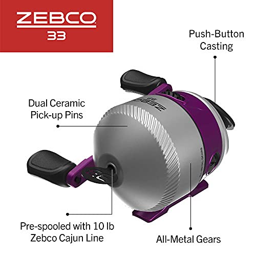 Zebco 33 Spincast Reel & Fishing Rod Combo, 5'6