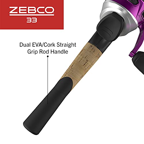 Zebco 33 Spincast Reel & Fishing Rod Combo, 5'6