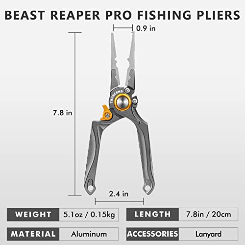 TRUSCEND Lockable Fishing Pliers with Mo-V Blade