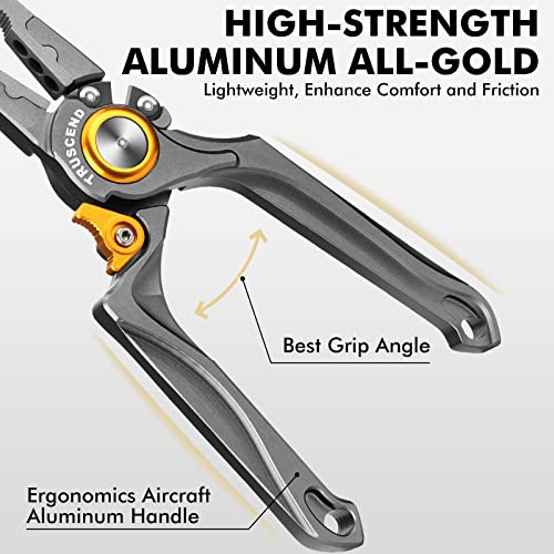 TRUSCEND Lockable Fishing Pliers with Mo-V Blade