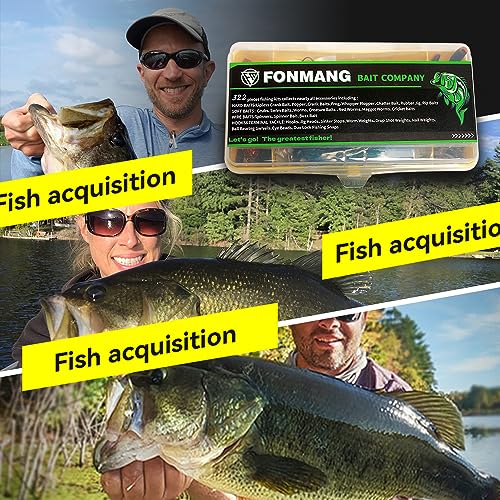 322-Piece Bass Fishing Lures Kit with Manual