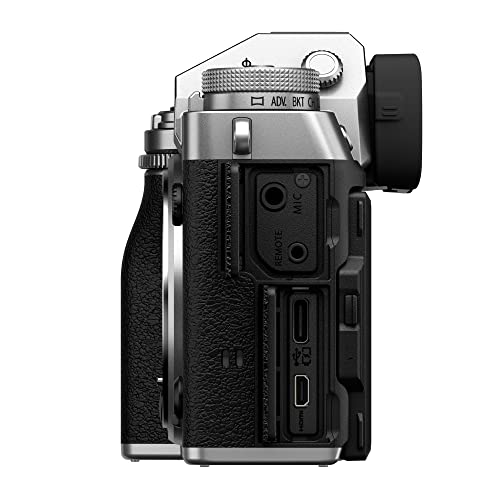 Silver Fujifilm X-T5 Mirrorless Camera Body