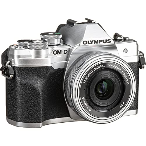 Olympus OM-D E-M10 Mark IV Camera Bundle, Silver