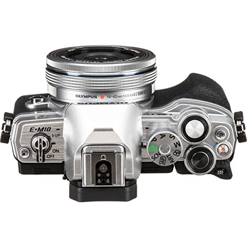 Olympus OM-D E-M10 Mark IV Camera Bundle, Silver