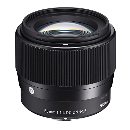 Sigma 56mm E-Mount Fixed Prime Camera Lens, Black