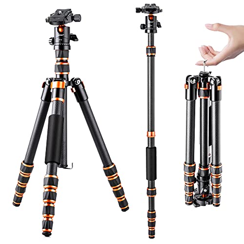 60" Carbon Fiber Camera Tripod with Ball Head