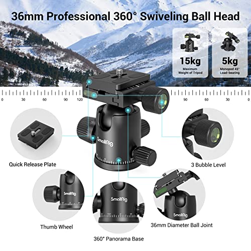 SmallRig Aluminum Camera Tripod & Monopod with 360°Ball Head