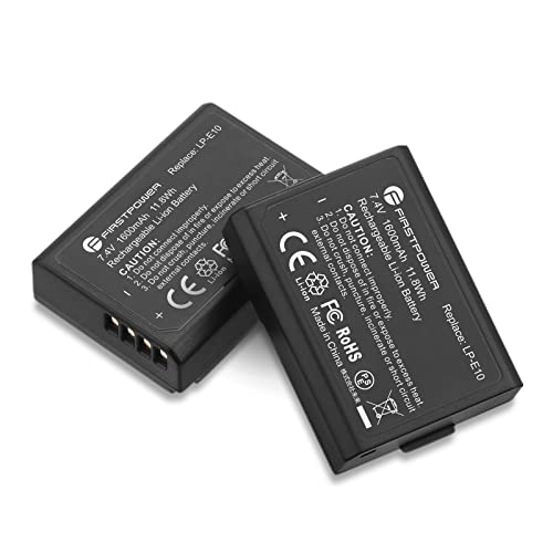 FirstPower LP-E10 Batteries for Canon EOS Rebel Cameras
