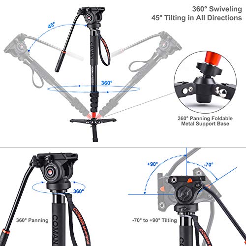 COMAN KX3232 Professional Monopod Tripod for DSLR Cameras