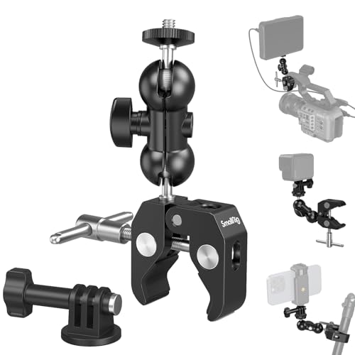 SMALLRIG Camera Clamp Mount with Double Ball Head