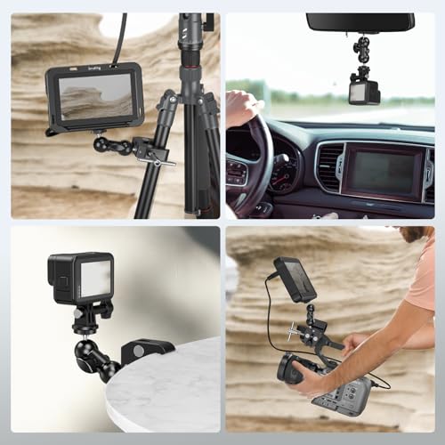 SMALLRIG Camera Clamp Mount with Double Ball Head