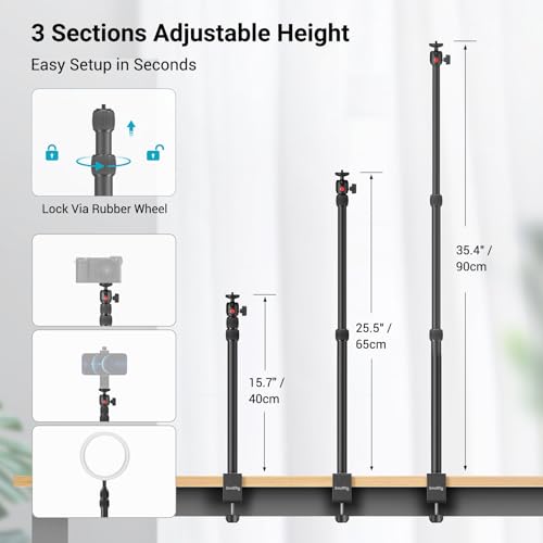 Adjustable Camera Table Stand for DSLR, Ring Light