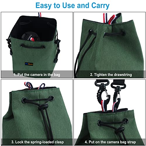 Ginfleurs Waterproof Camera Bag with Drawstring Shoulder Strap