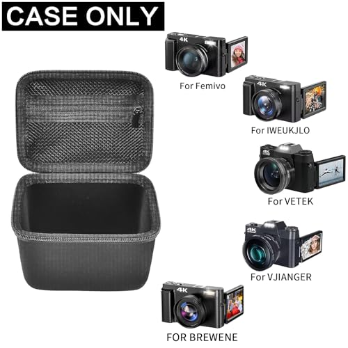 Compact Vlogging Camera Case for Various Digital Cameras