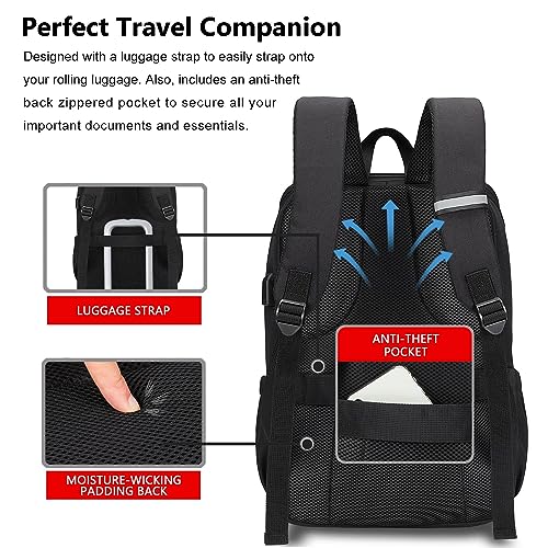 MAXTOP Deep Storage Laptop Backpack with USB Charging Port