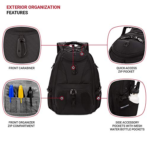 SwissGear 1900 ScanSmart 17" Laptop Backpack - Black
