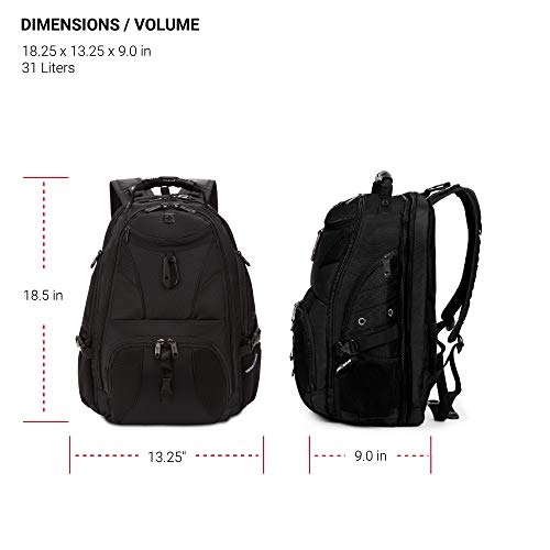 SwissGear 1900 ScanSmart 17" Laptop Backpack - Black
