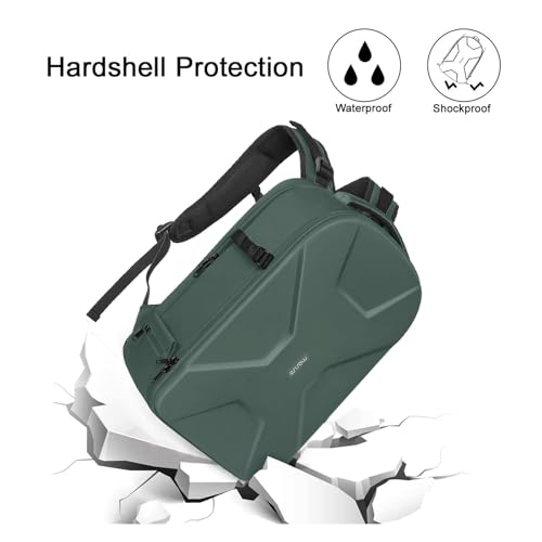 MOSISO 15-16" Camera Backpack, Emerald Green Hardshell Case