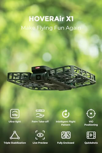 HOVERAir X1 Self-Flying Camera Drone Package - Black